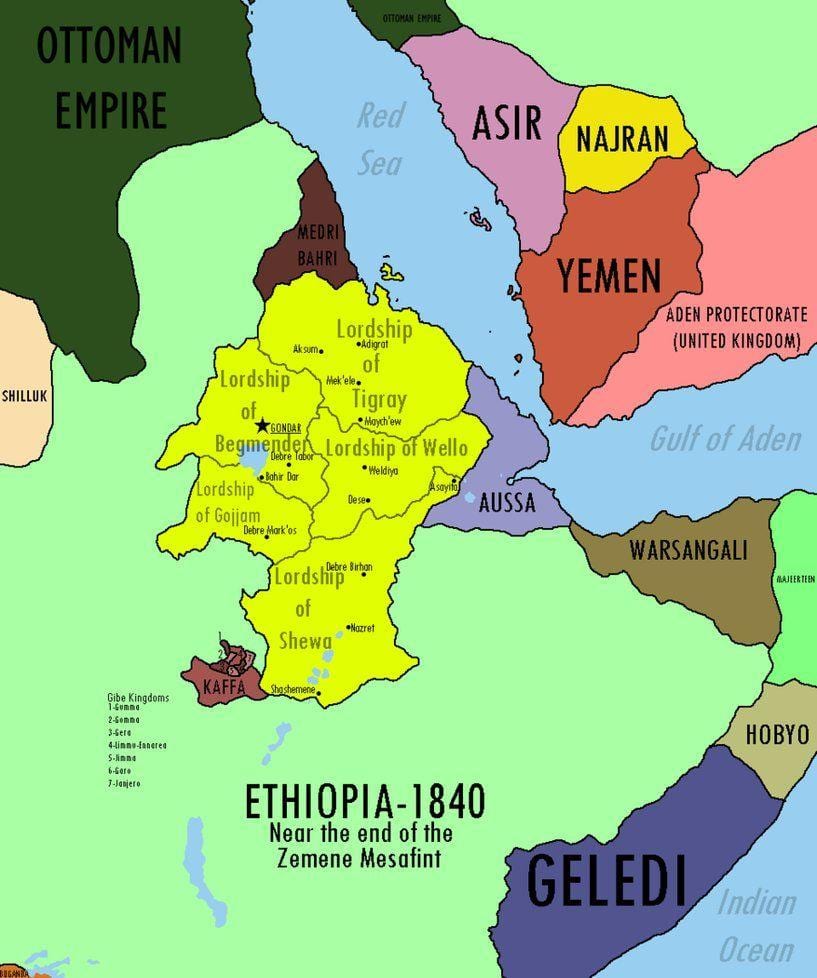 地图，埃塞俄比亚帝国
