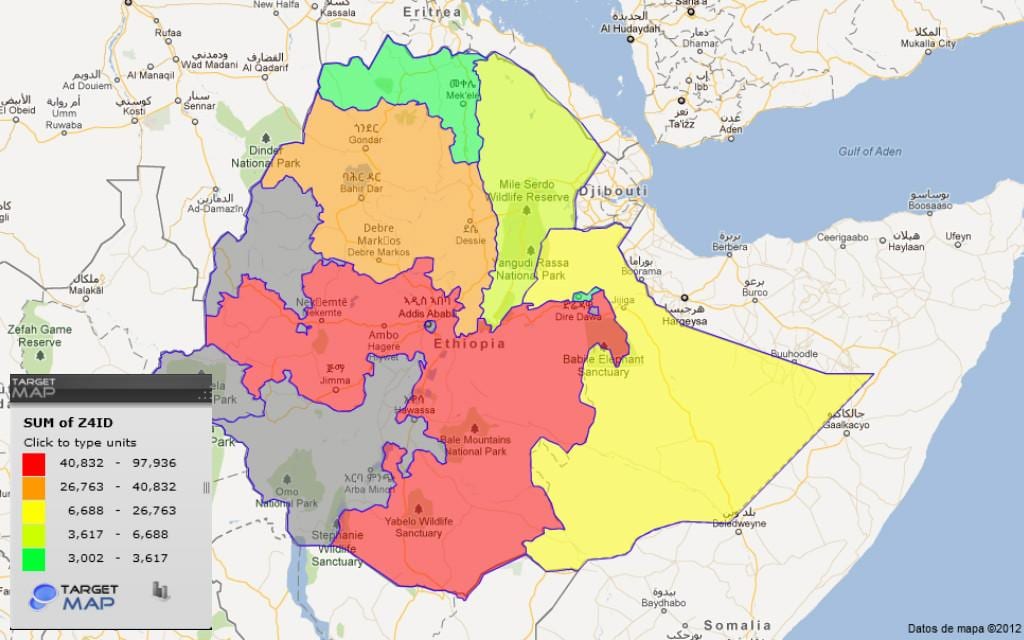 埃塞俄比亚省份地图