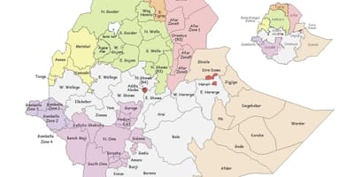 埃塞俄比亚县的地图