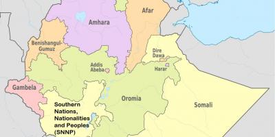 埃塞俄比亚区域各国地图