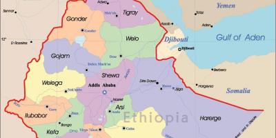 埃塞俄比亚地图与城市